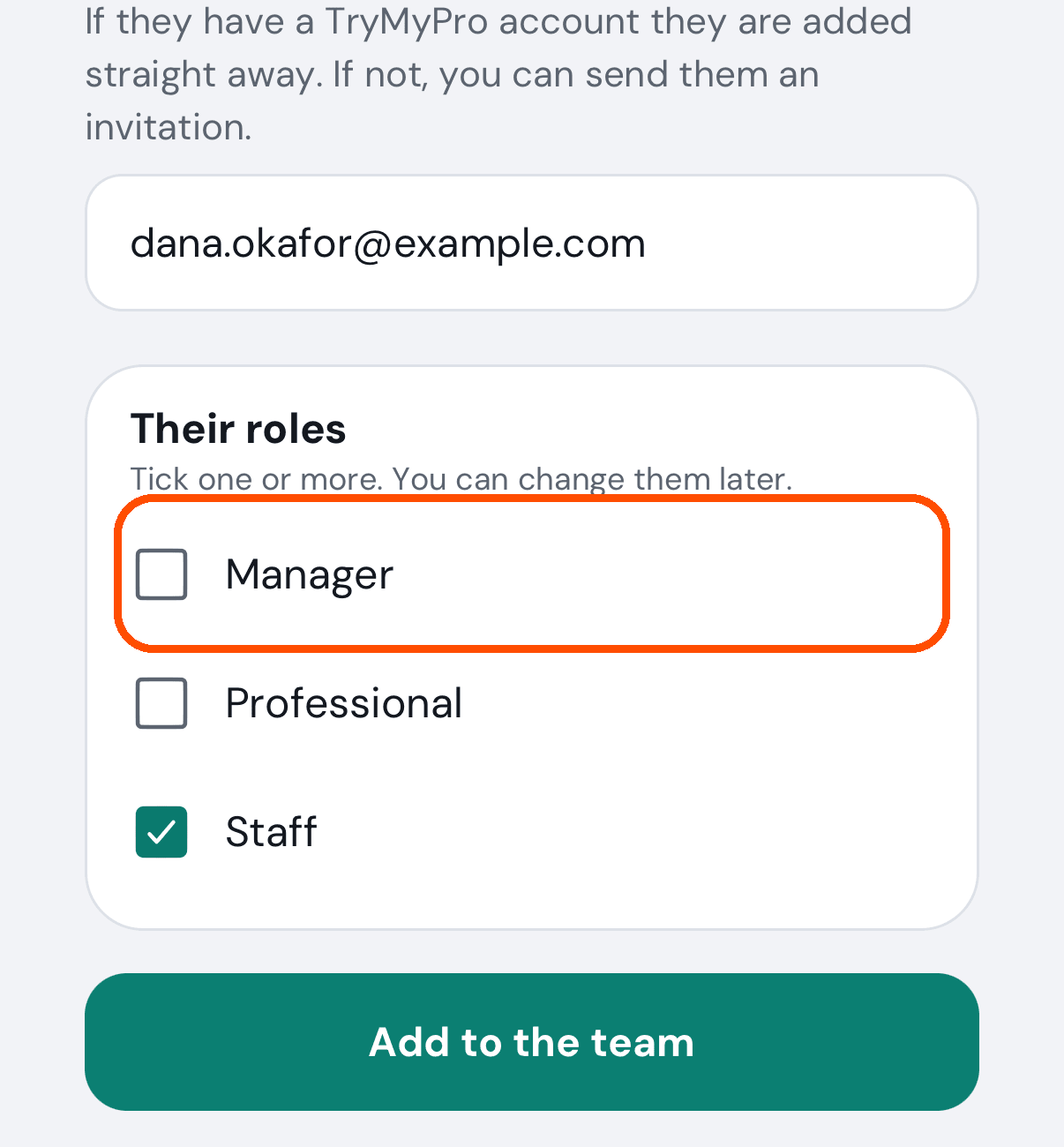 The roles
